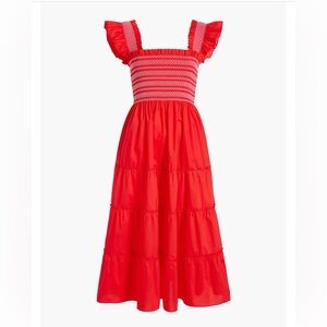 Hill House Ellie Nap Dress - Poppy Red Cotton
